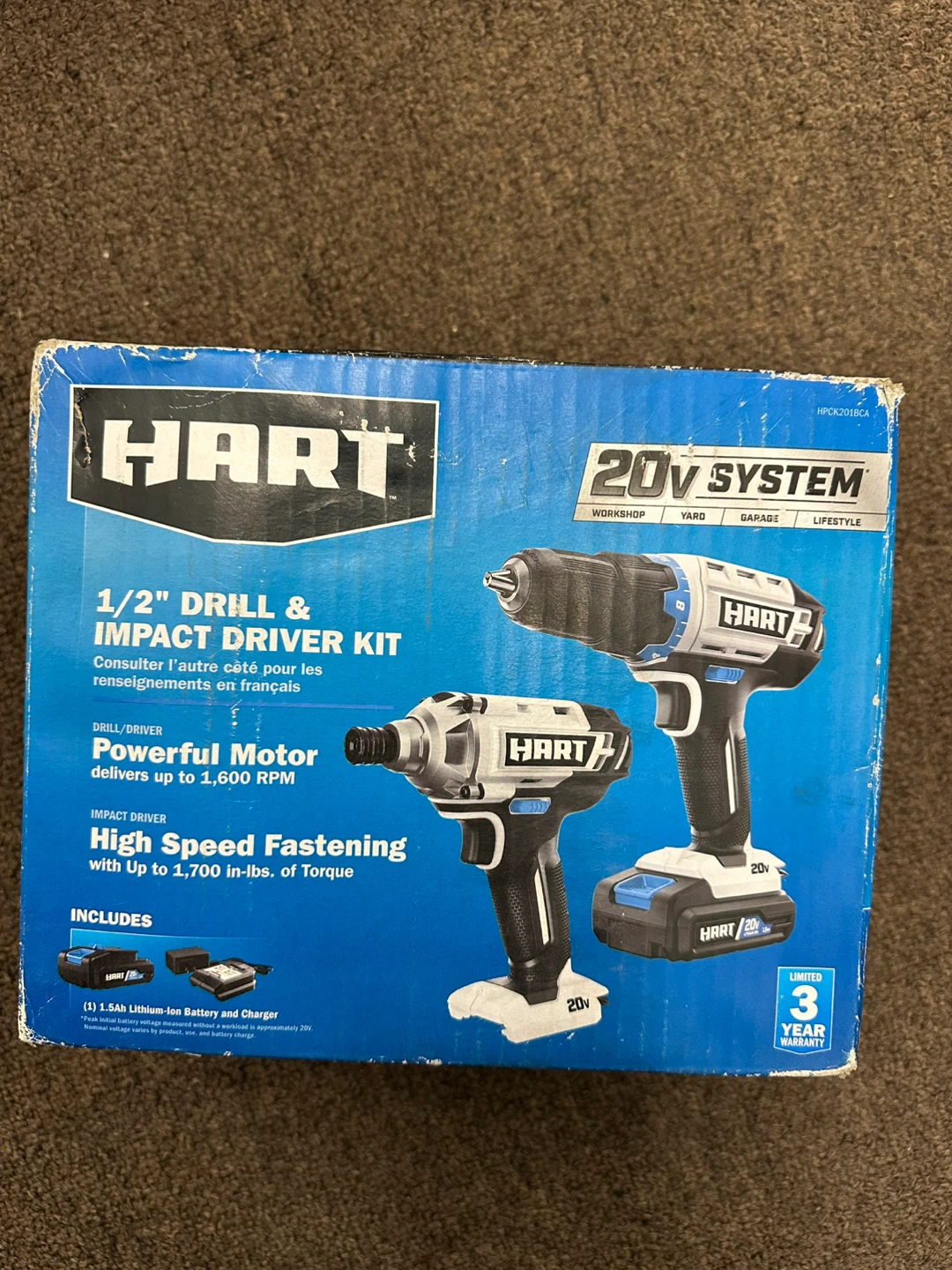 HART 20V 1/2" Drill & Impact Driver Kit - photo 2
