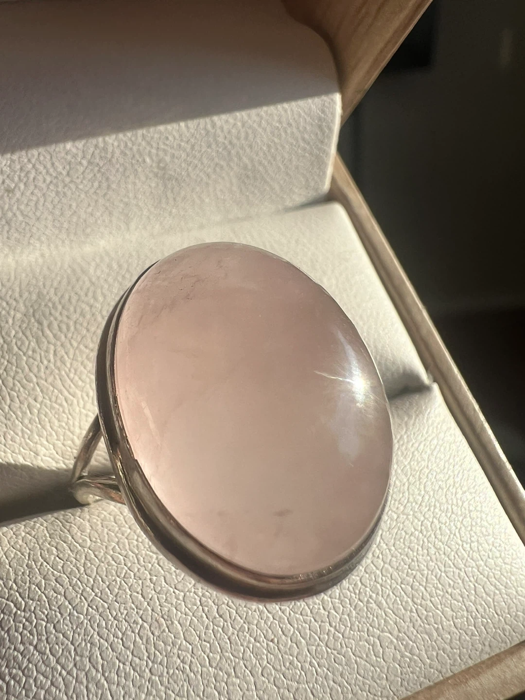 Rose Quartz Sterling Silver Ring
