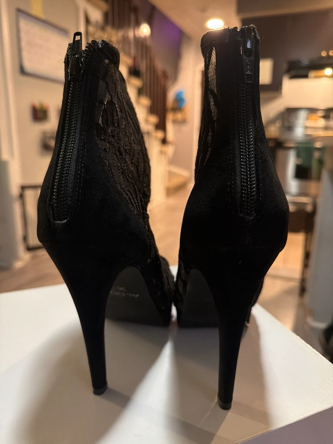 ALDO Black Lace Ankle Boots Size 36 - photo 2