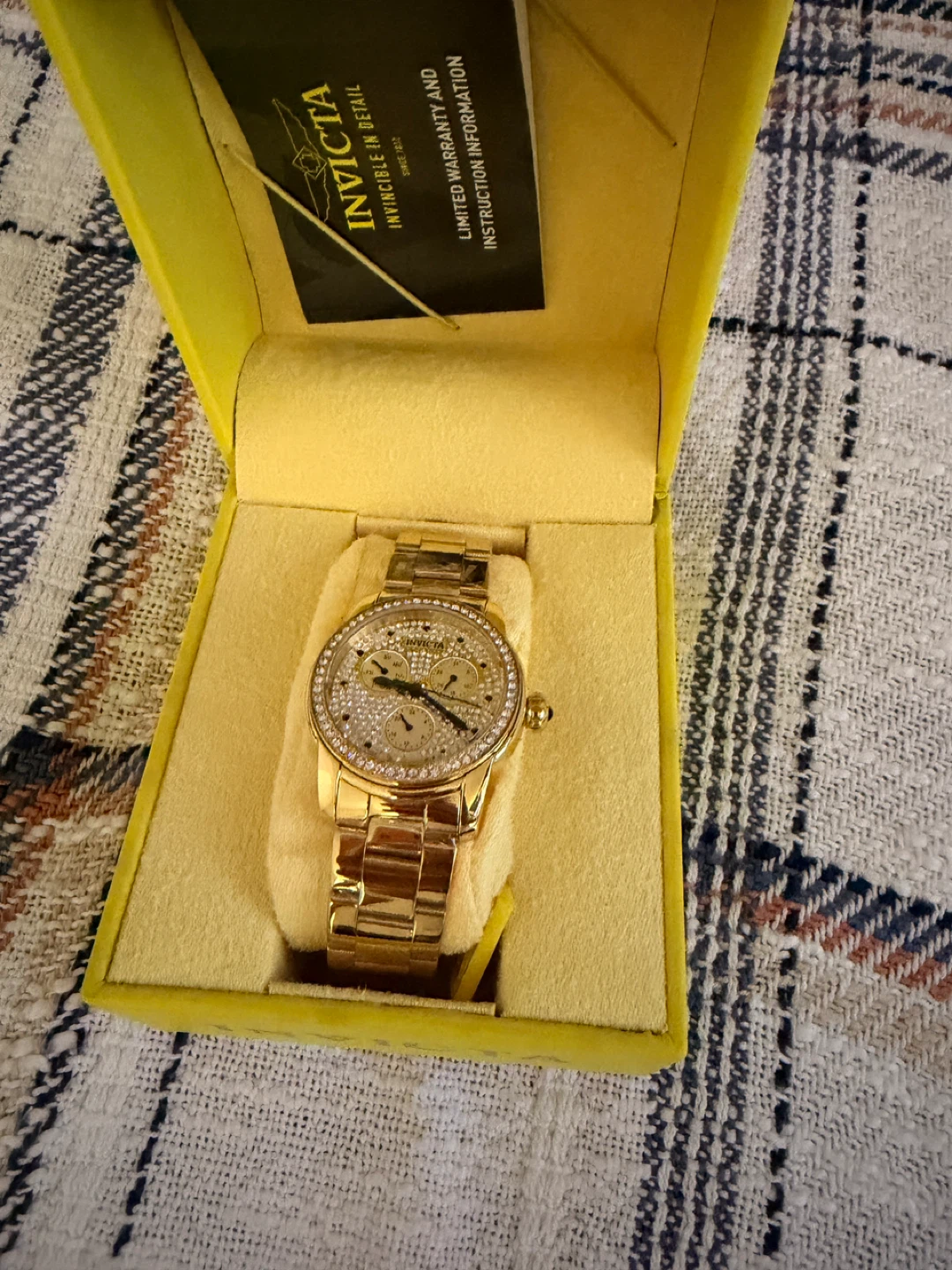 Invicta Gold-Tone Crystal Accented Watch
