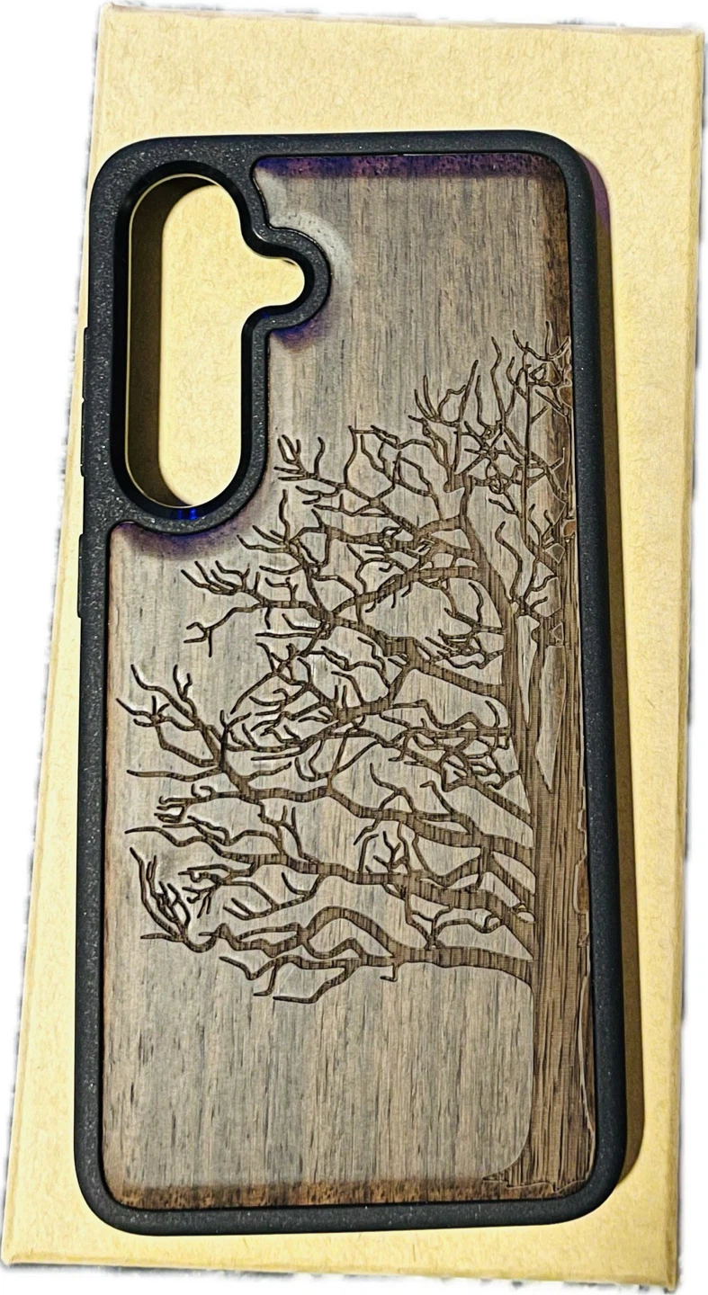 Calveit Wood Engraved Phone Case for Samsung S22 Ultra - photo 3