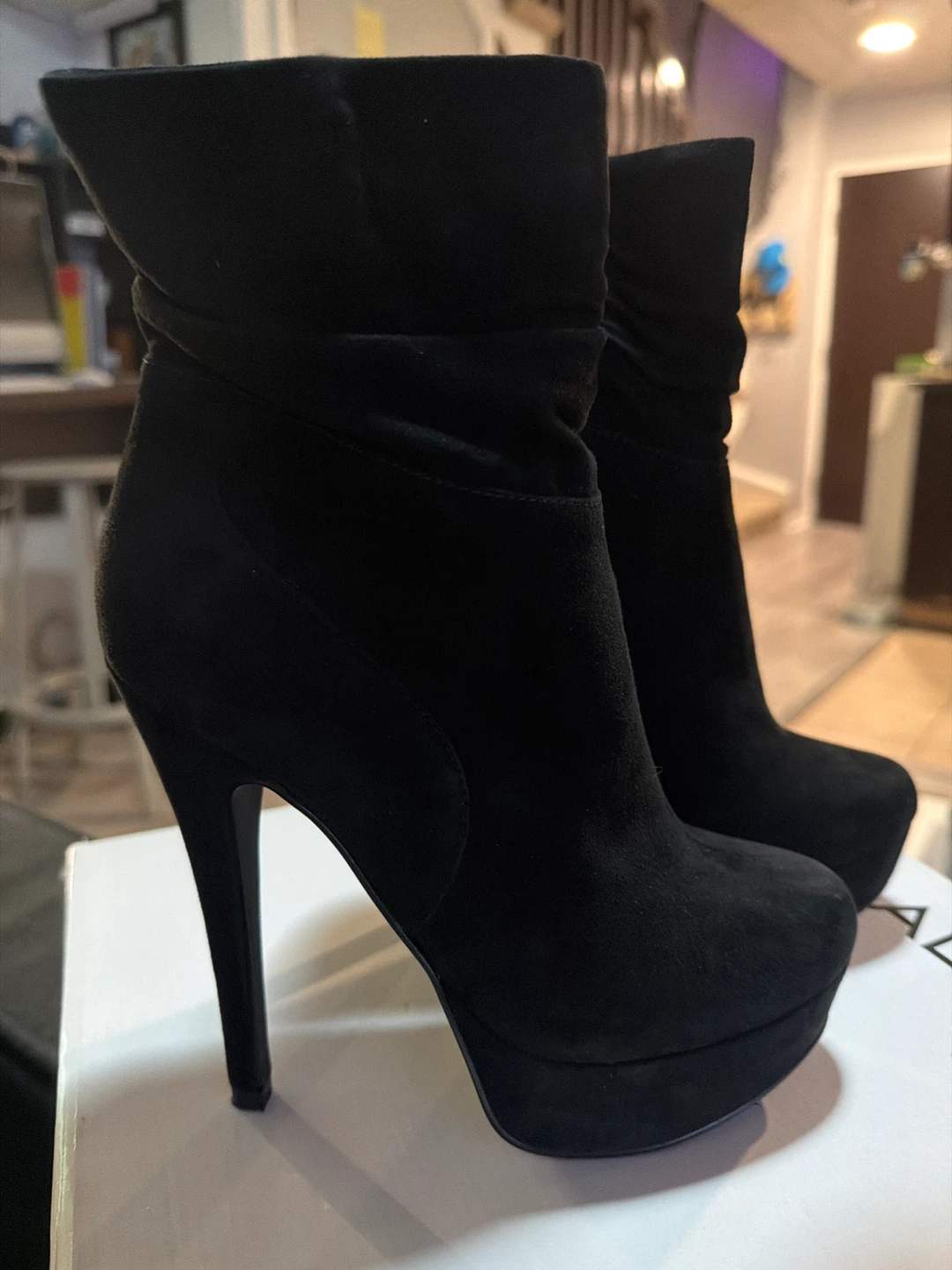 Black Suede Aldo Ankle Boots