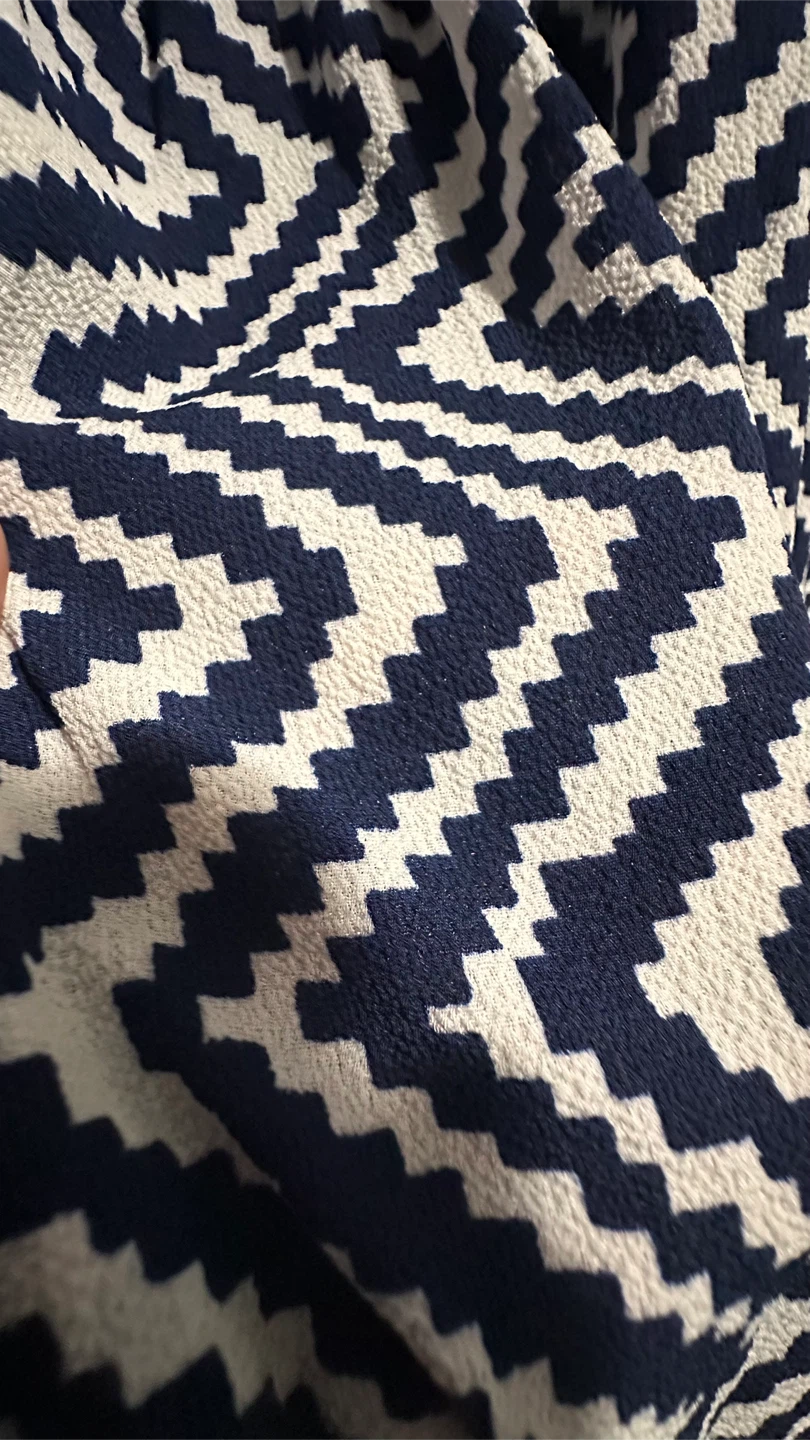 Valleygirl Navy & White Geometric Maxi Dress Size 10 - photo 3