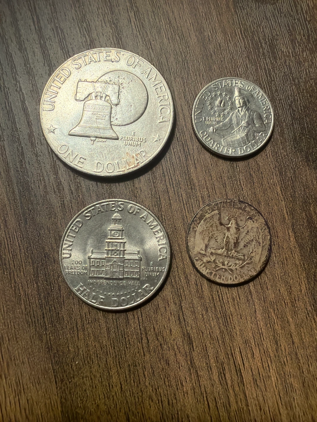 Collection of US Coins: Dollar, Half Dollar, Quarters - photo 2
