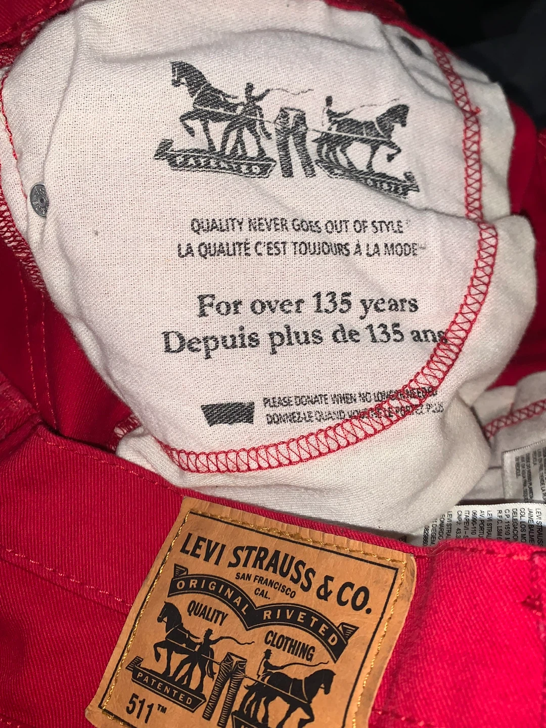 Levi's 511 - Red - Black Patch - photo 5