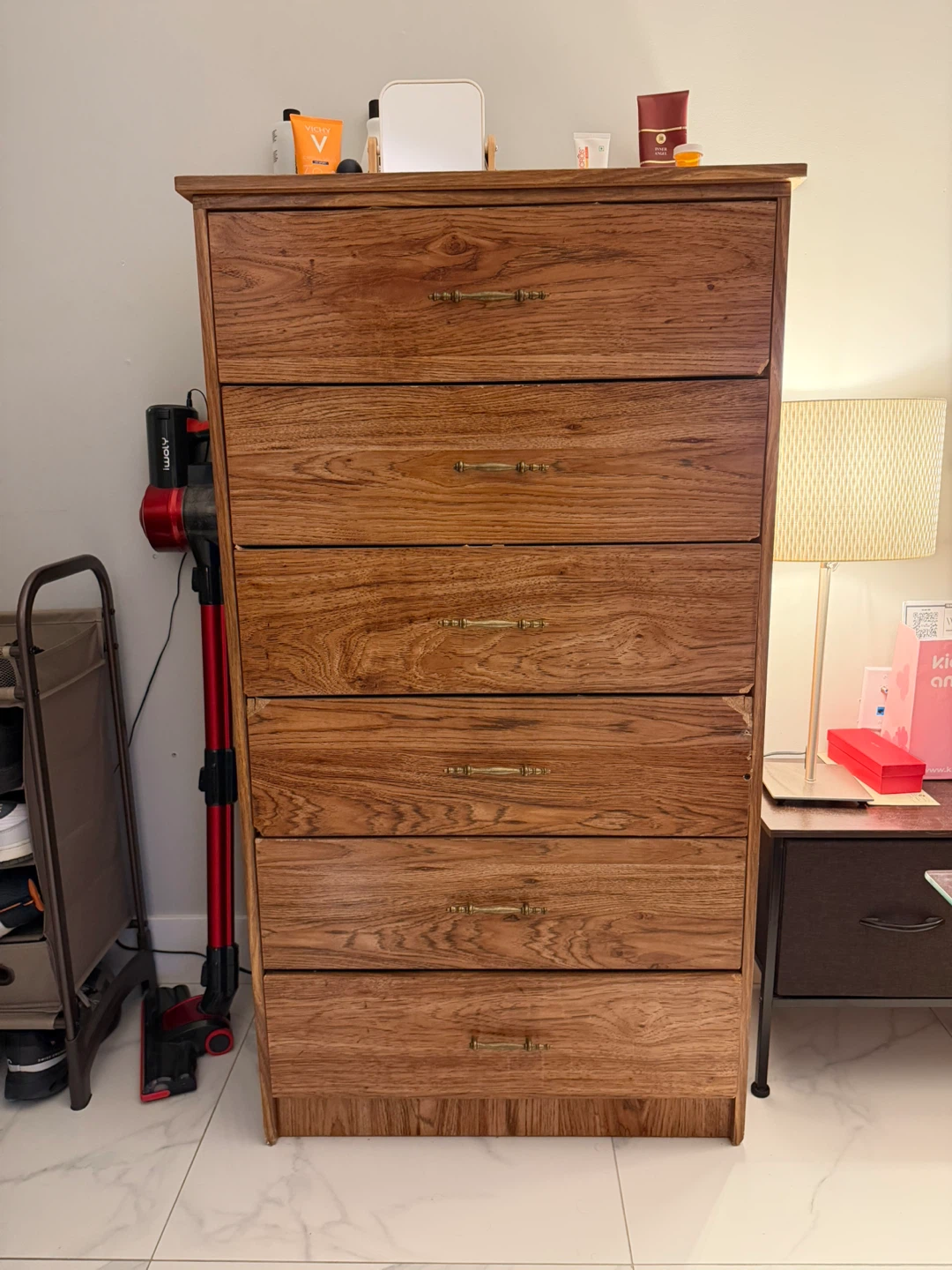 Wooden 6-Drawer Dresser