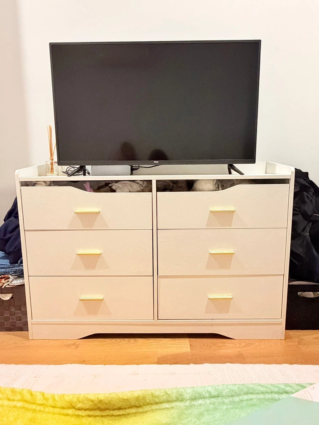 Ebern Designs Modern Wooden 6-Drawer Dresser - White
