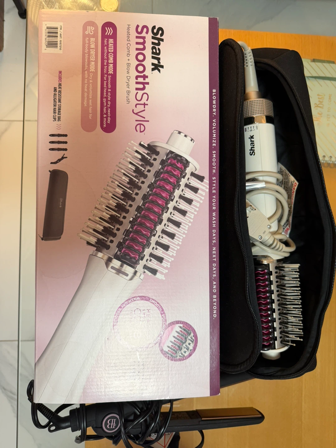 Bombay hair straightener and SHARK smoothstyle