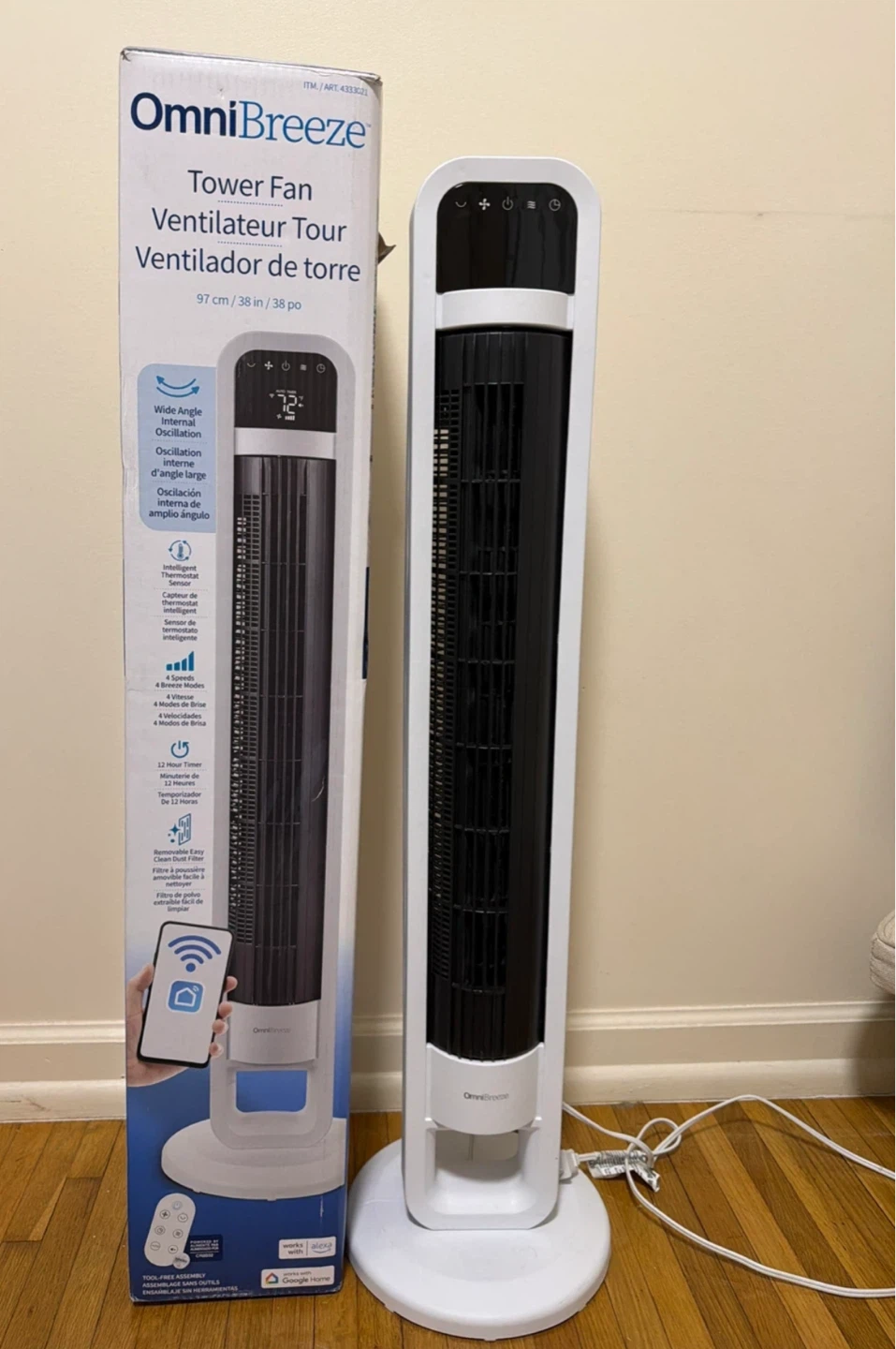 OmniBreeze White Tower Fan