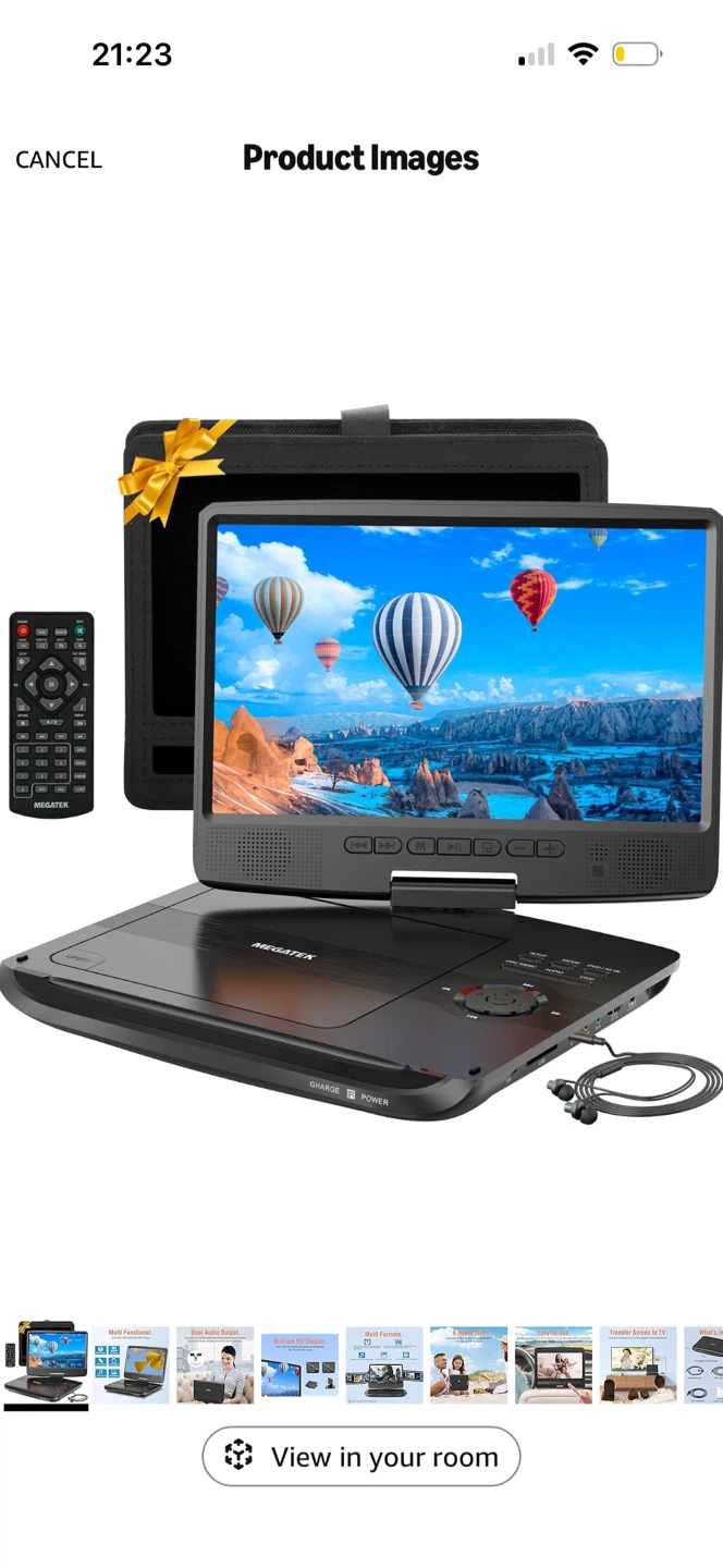 New MEGATEK Portable DVD Player with 10.5" Screen - photo 2