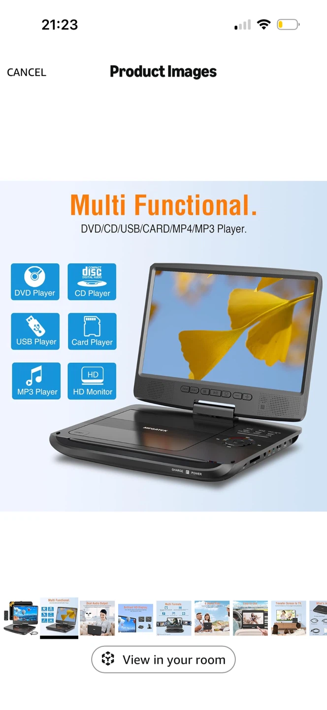 New MEGATEK Portable DVD Player with 10.5" Screen - photo 3