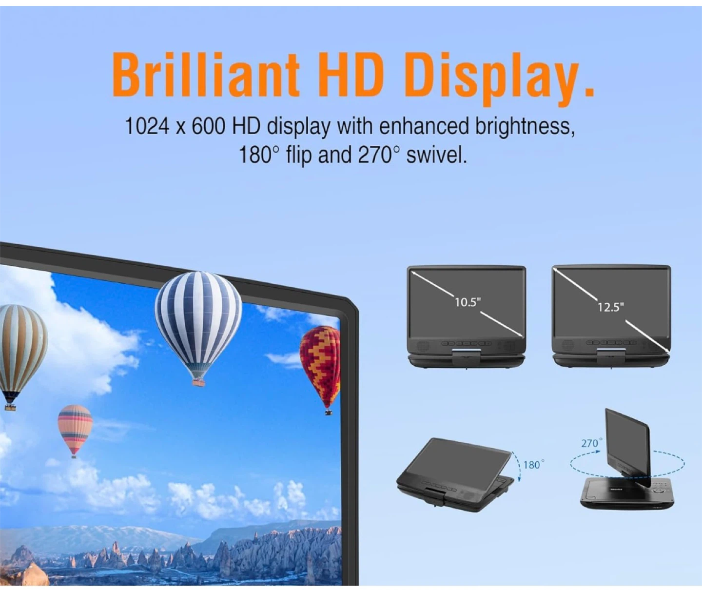 New MEGATEK Portable DVD Player with 10.5" Screen - photo 5