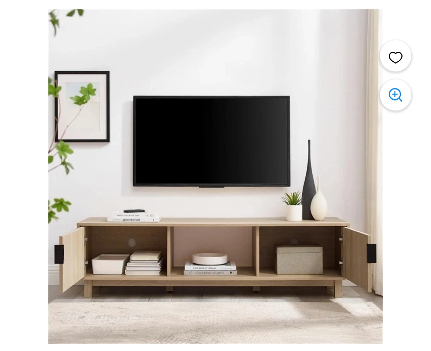 Beautiful Fluted TV Stand - Oak - photo 3