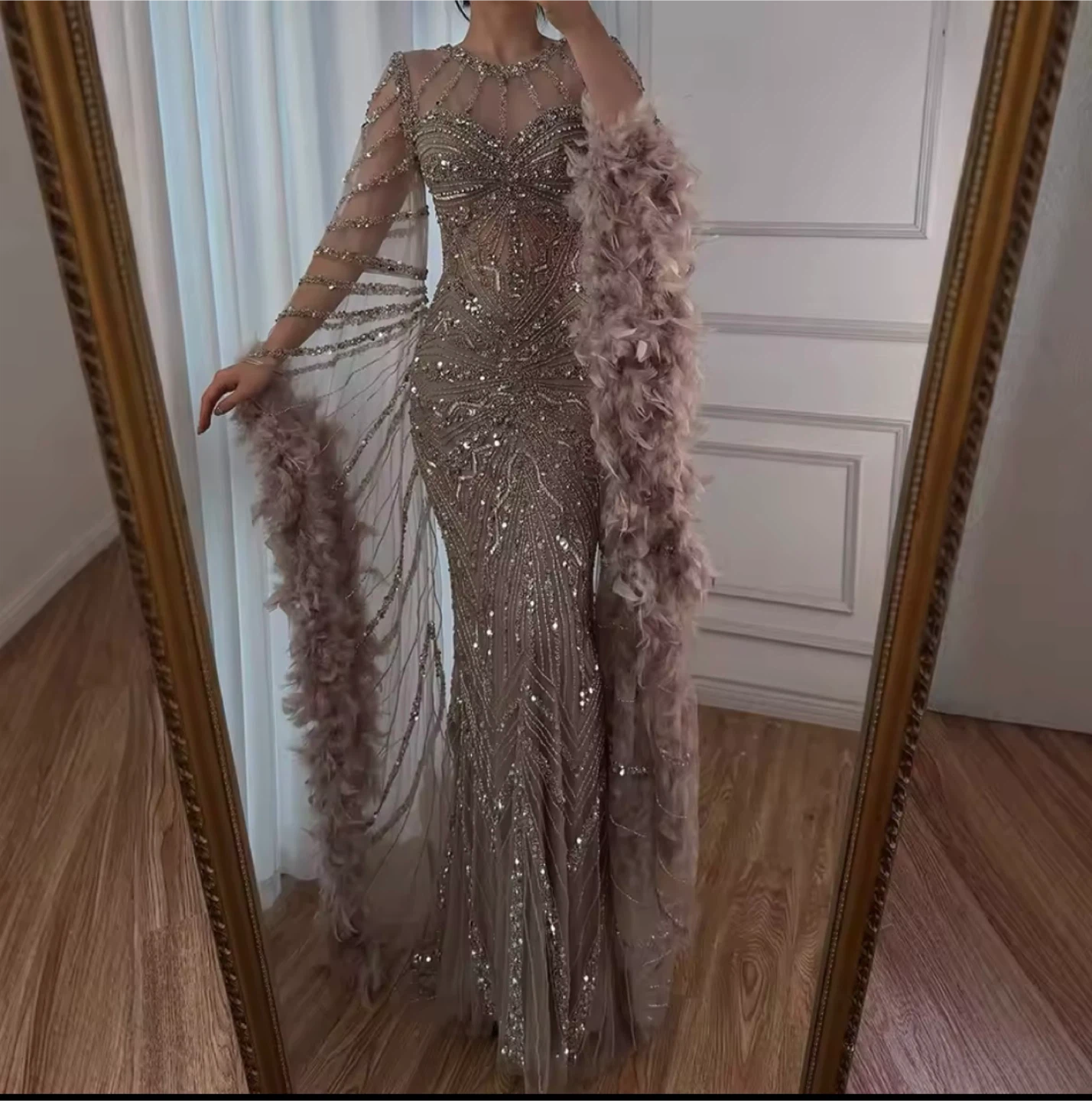 Embellished Feather Gown - photo 2