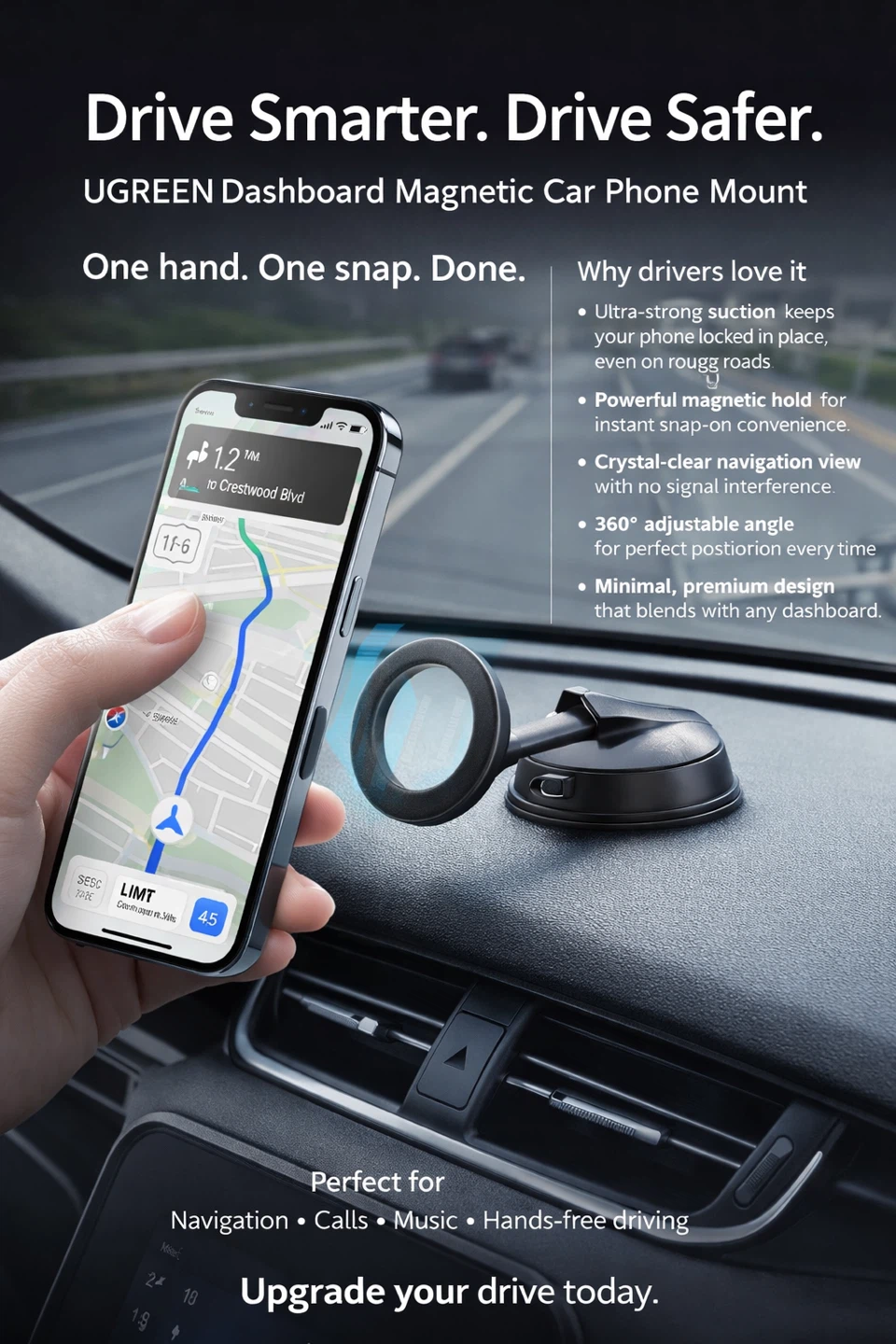 UGREEN Magnetic Car Phone Mount - photo 2