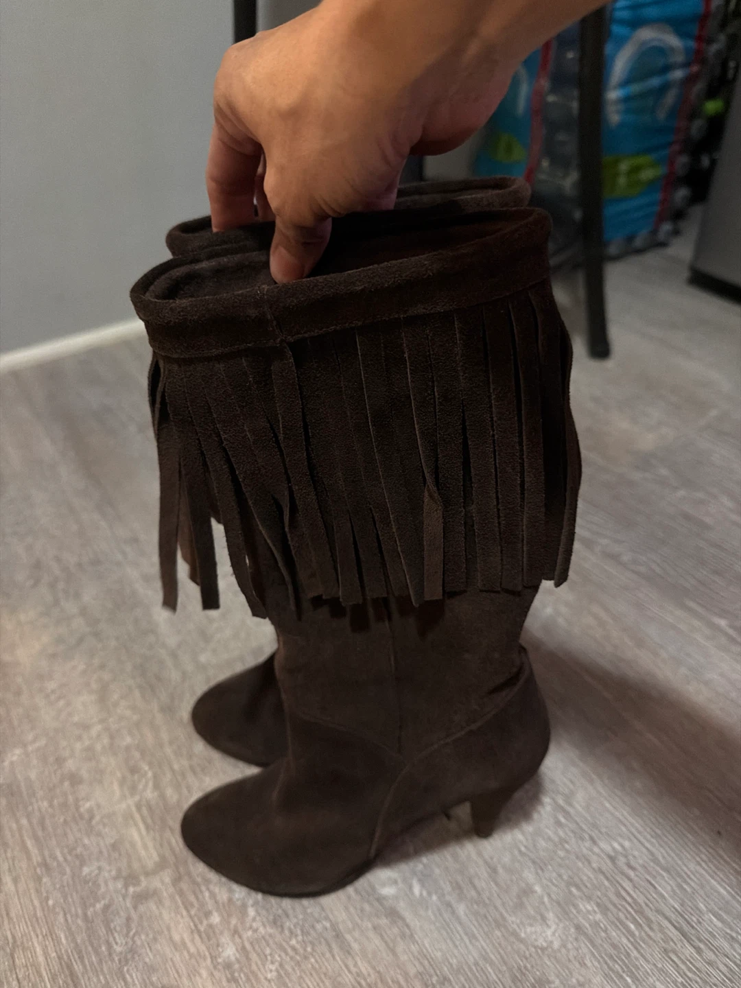 Brown Suede Fringe Boots - photo 2