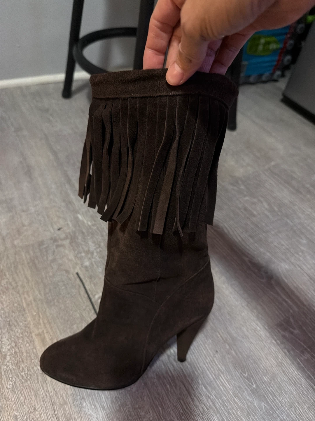 Brown Suede Fringe Boots - photo 4