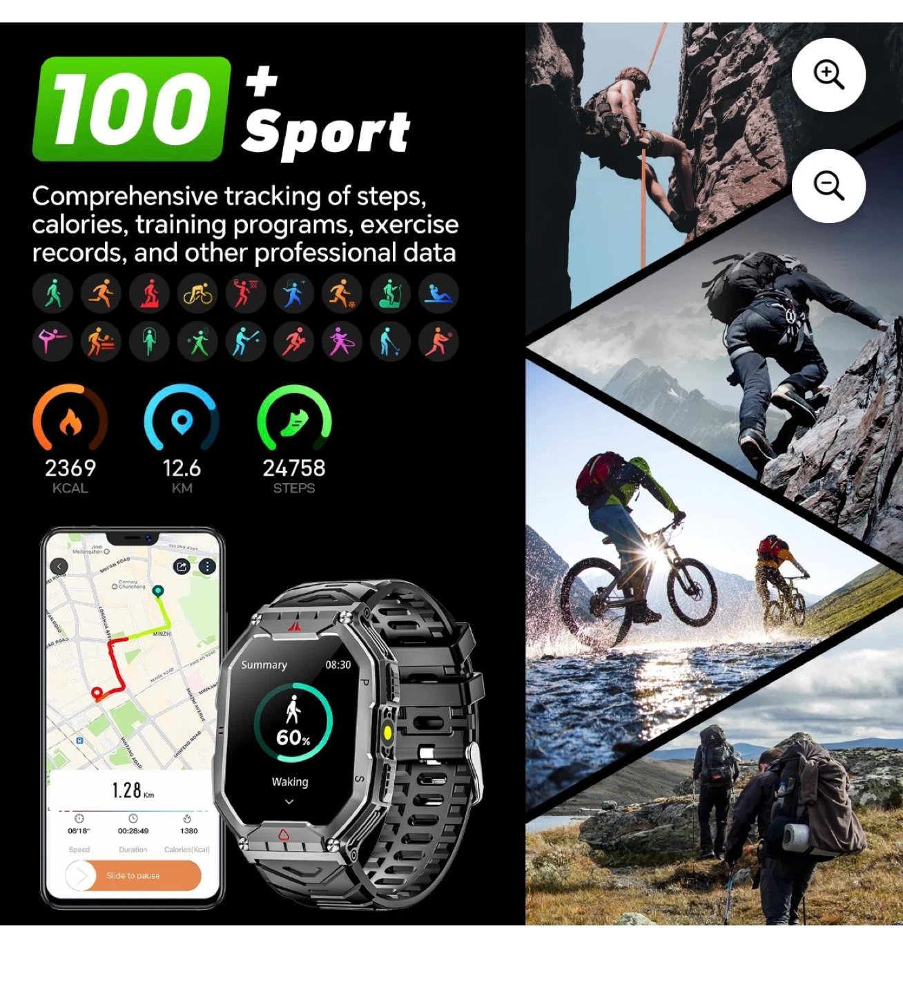Smartwatch with 2.1" HD Screen and 650mAh Battery - photo 5