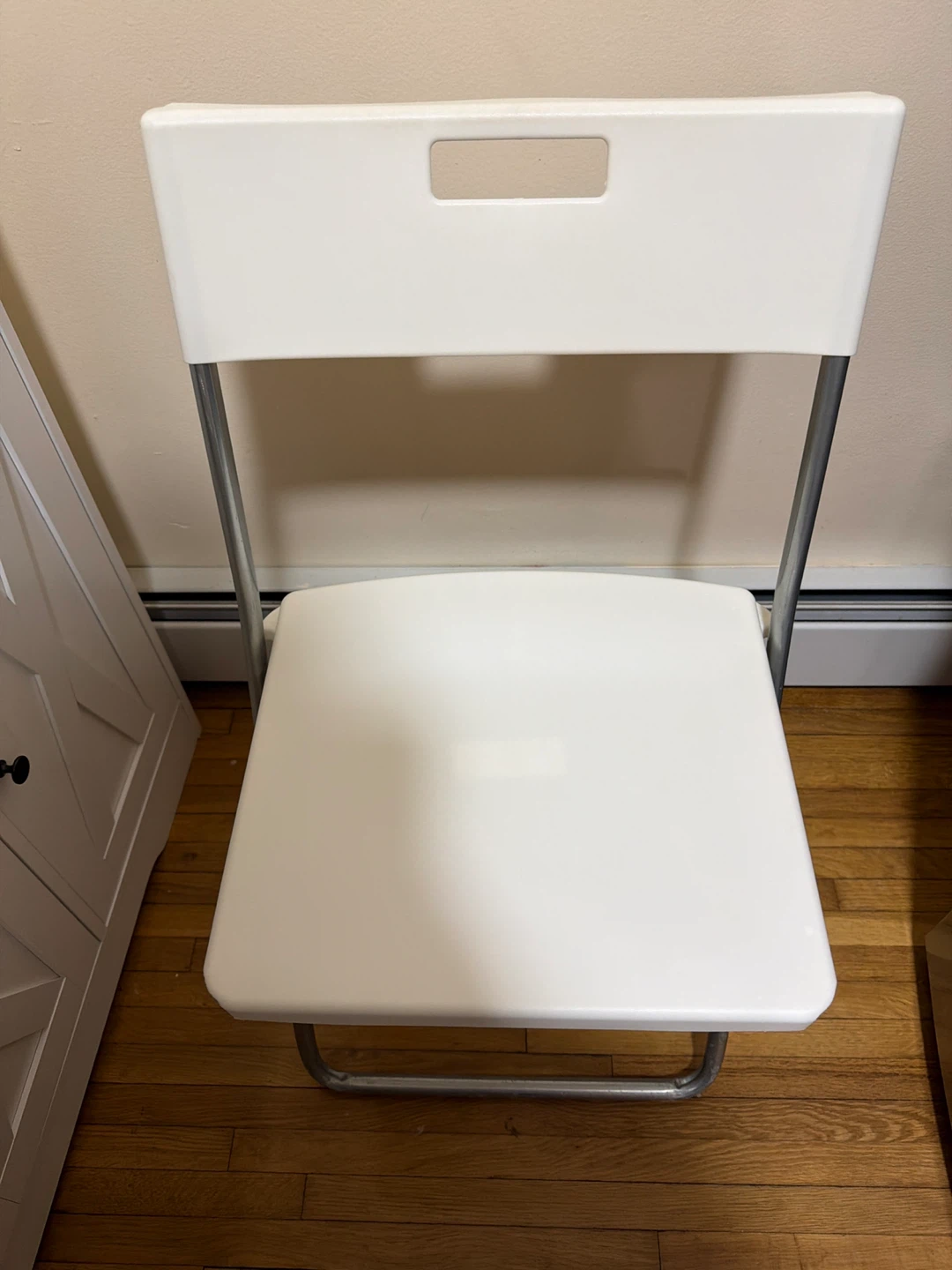 IKEA GUNDE Folding Chair, White