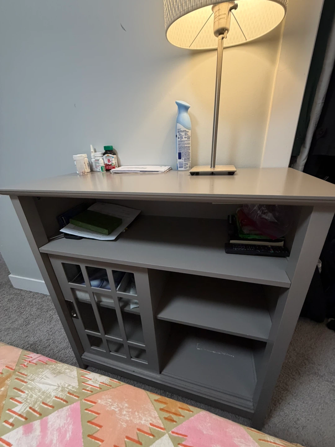 Grey Two-Door Cabinet - photo 2