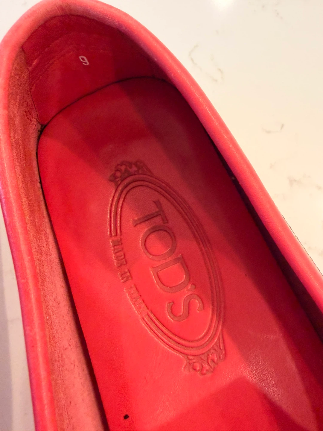 TOD'S pink Leather Driving Loafers - Size 9 - photo 3