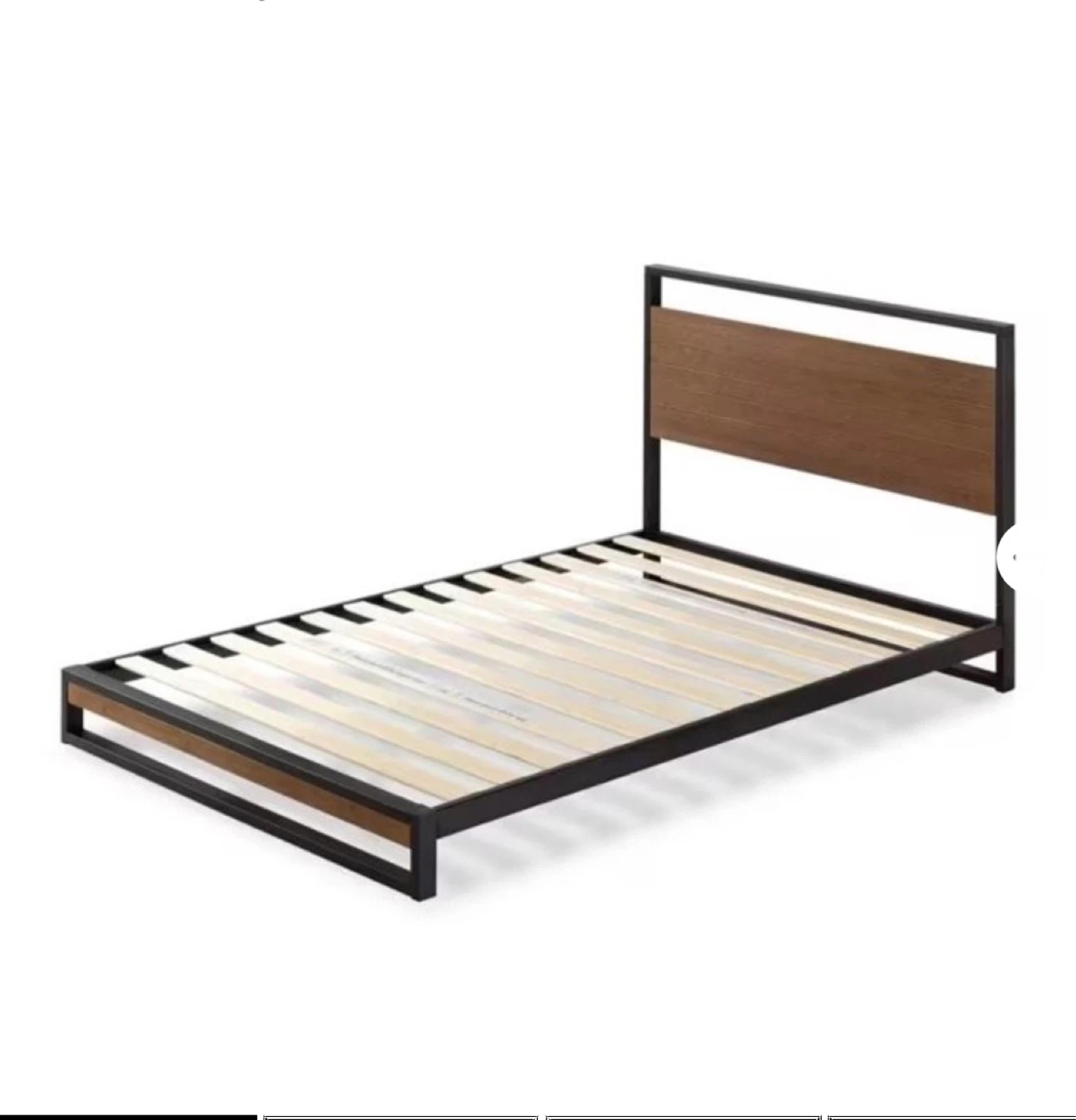 Zinus Ironline Metal and Wood Platform Bed Frame, Twin