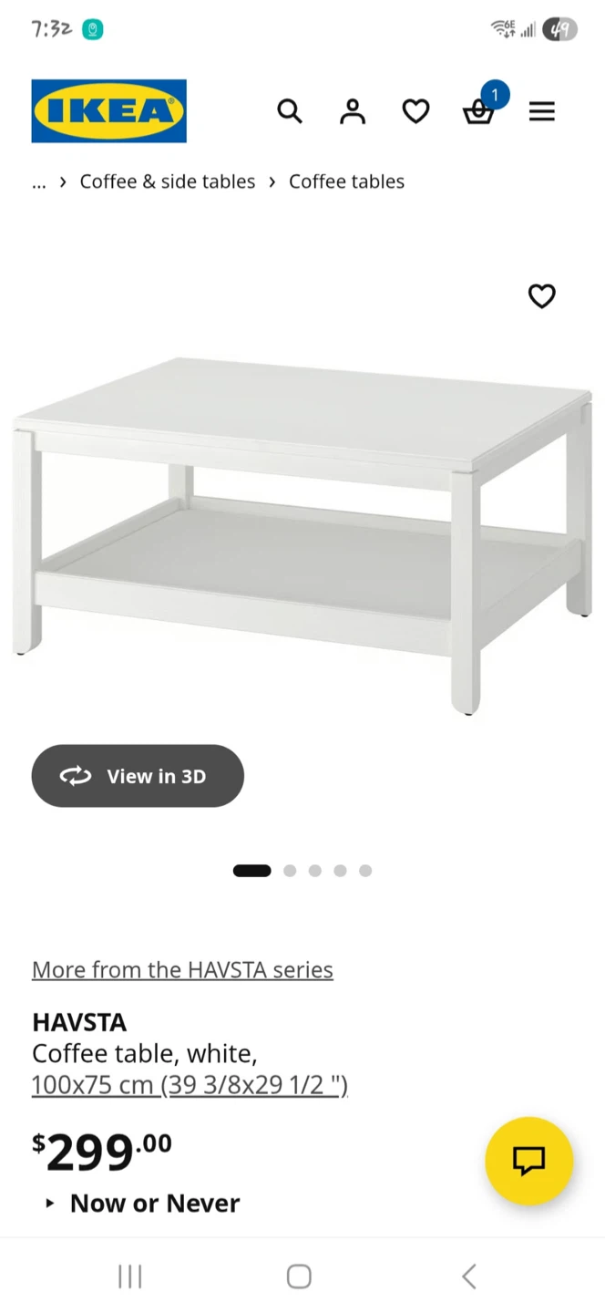 IKEA HAVSTA Coffee Table - White - photo 2