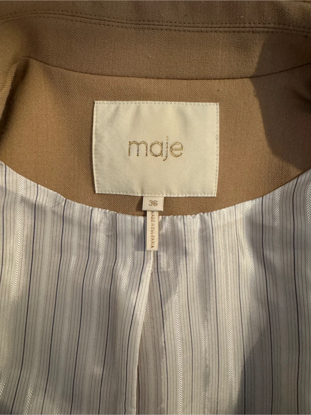 Maje Camel Blazer Size 36 - photo 3