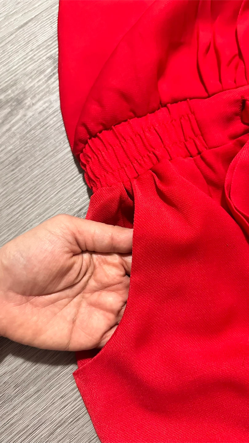 Red Flowy Midi Dress (with Pockets!) - photo 3
