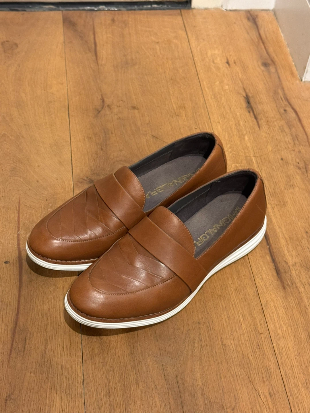 Cole Haan Grand Brown Leather Loafer Shoes