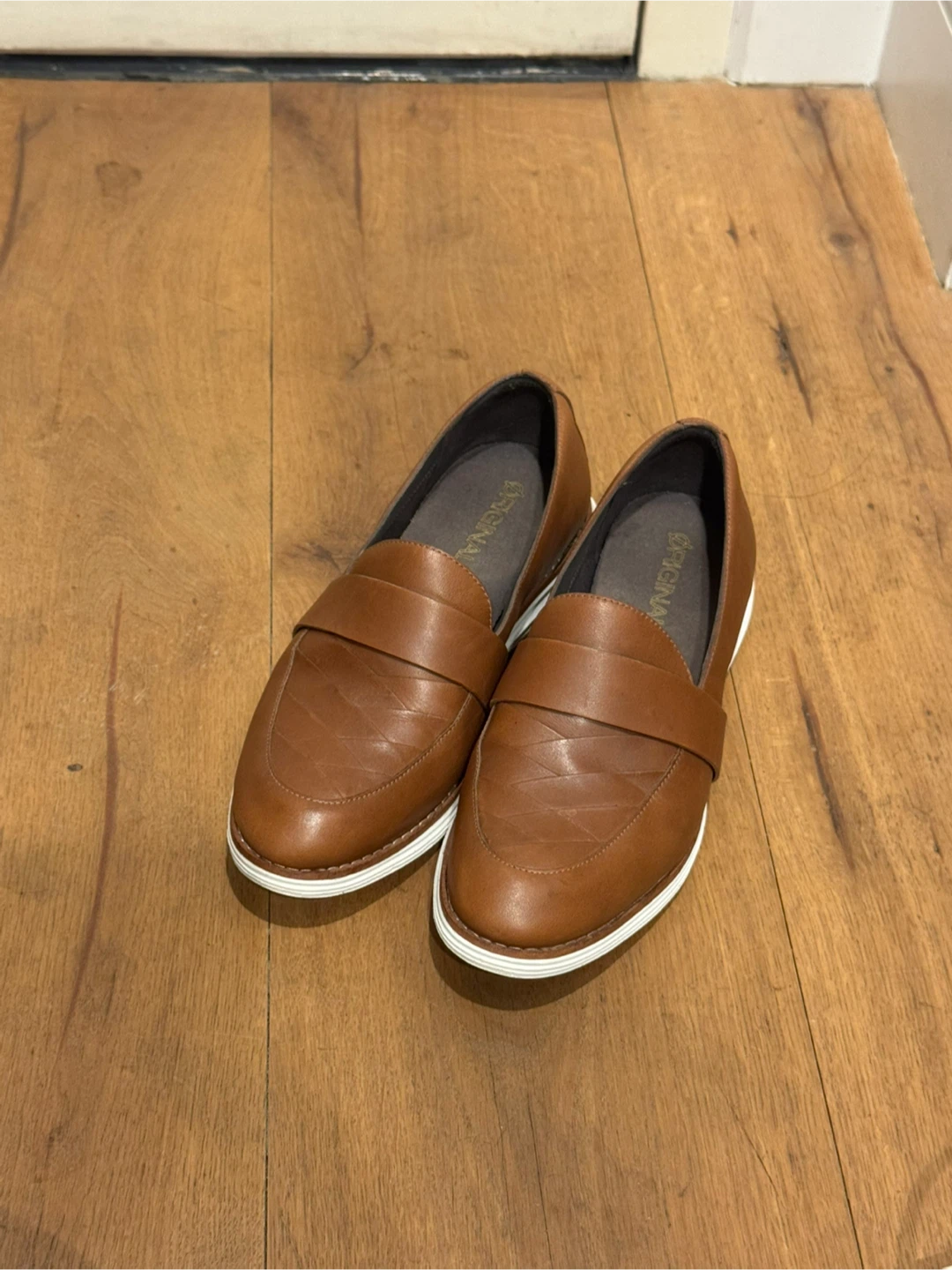 Cole Haan Grand Brown Leather Loafer Shoes - photo 3