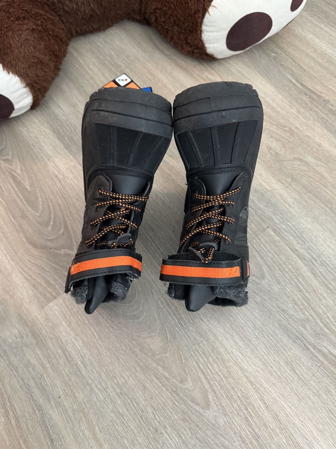 Boys Black Winter Boots with Orange Accents - photo 3