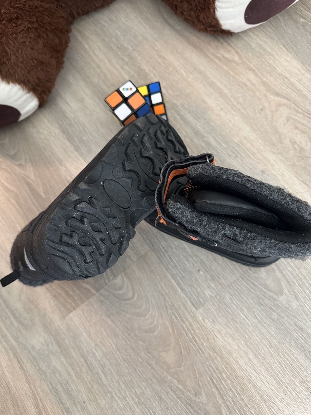Boys Black Winter Boots with Orange Accents - photo 4