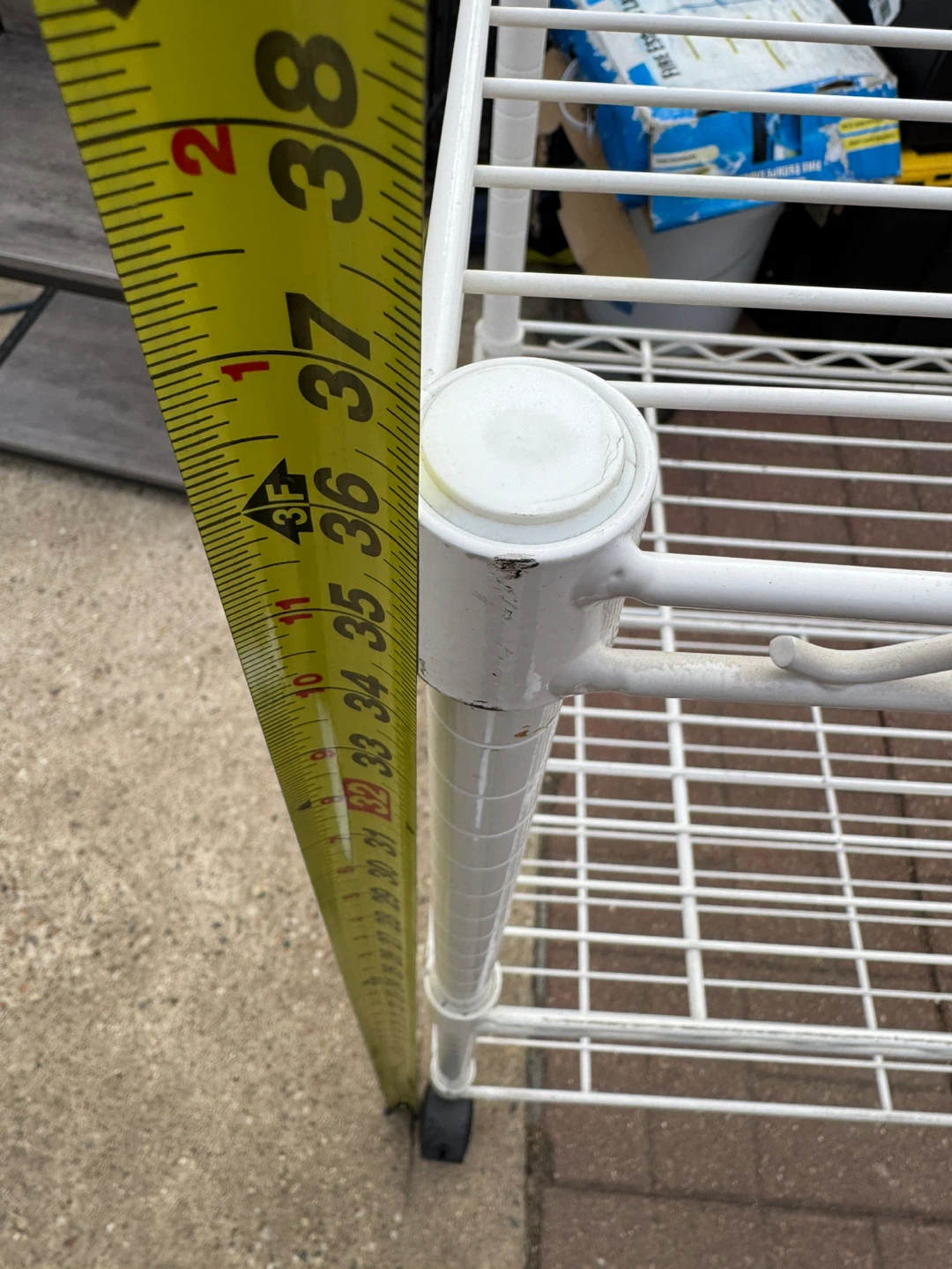 White 3-Tier Wire Shelving Unit on Wheels - photo 5