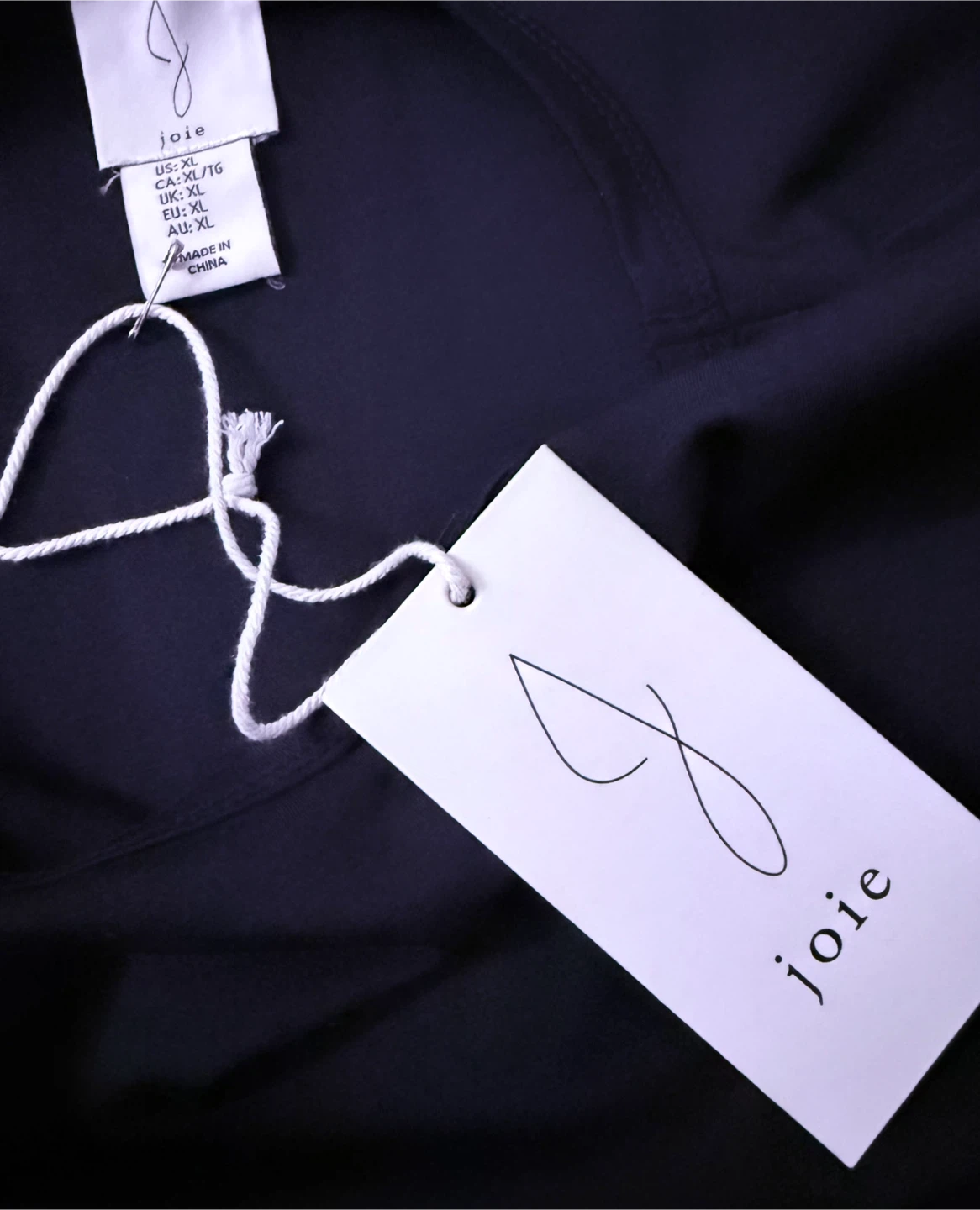 Joie Black T-Shirt Dress with Gathered Skirt - XL - photo 3