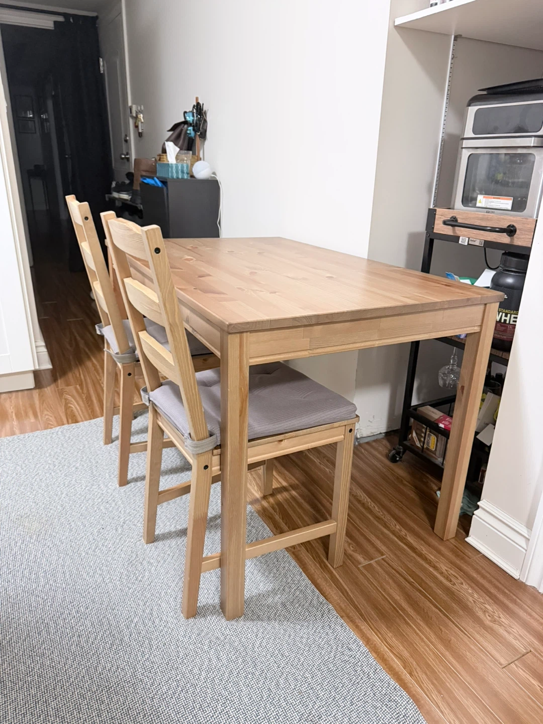 IKEA HÄGGERNÄS Table and 4 Chairs - Antique Stain Pine