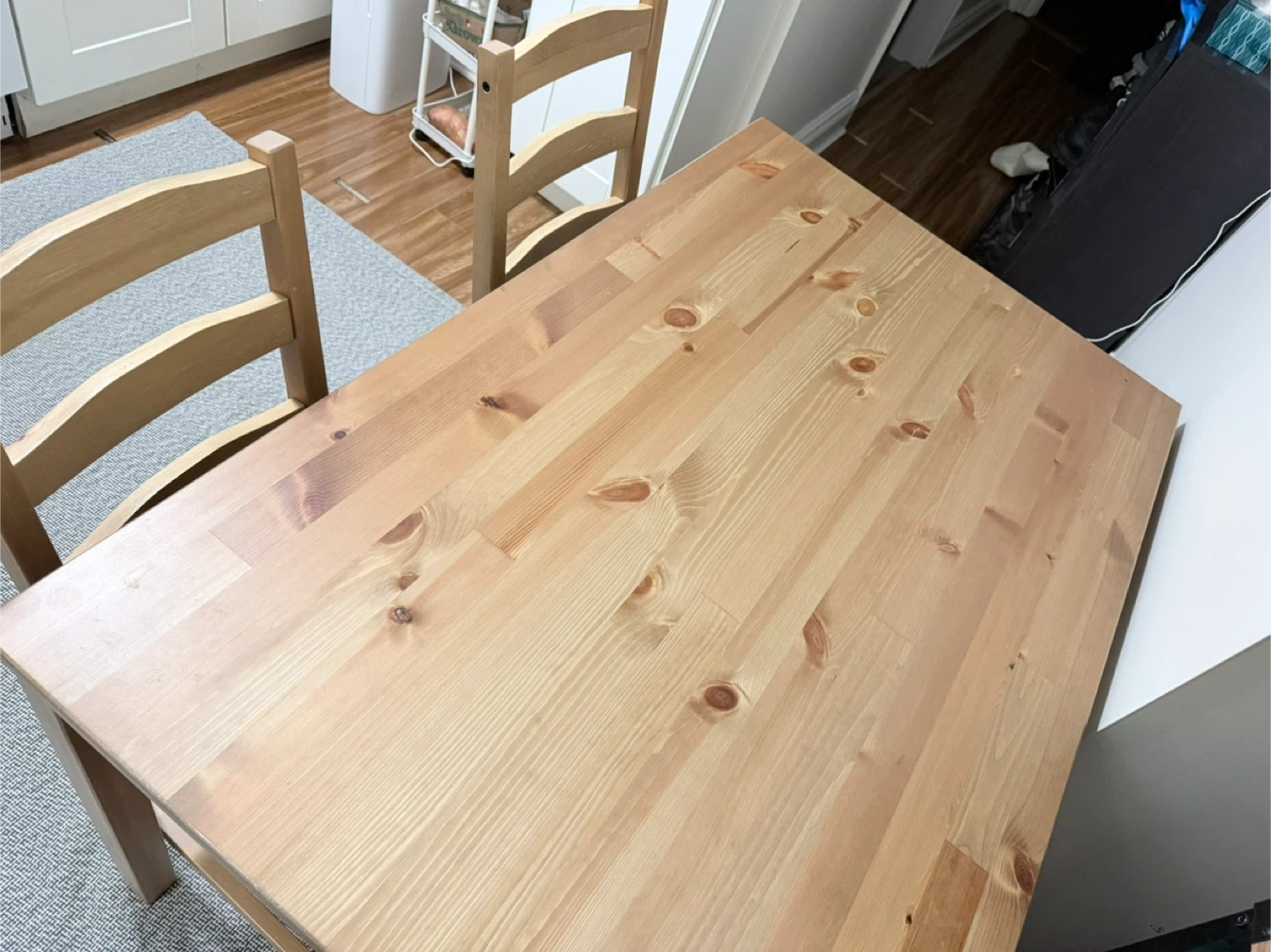 IKEA HÄGGERNÄS Table and 4 Chairs - Antique Stain Pine - photo 3