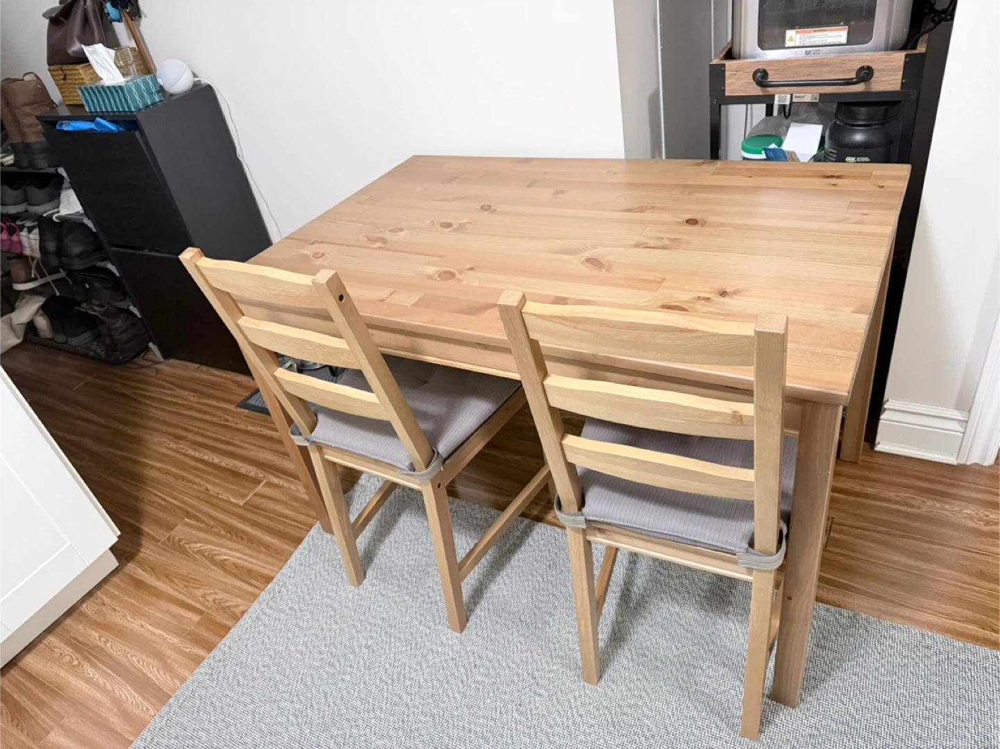 IKEA HÄGGERNÄS Table and 4 Chairs - Antique Stain Pine - photo 2