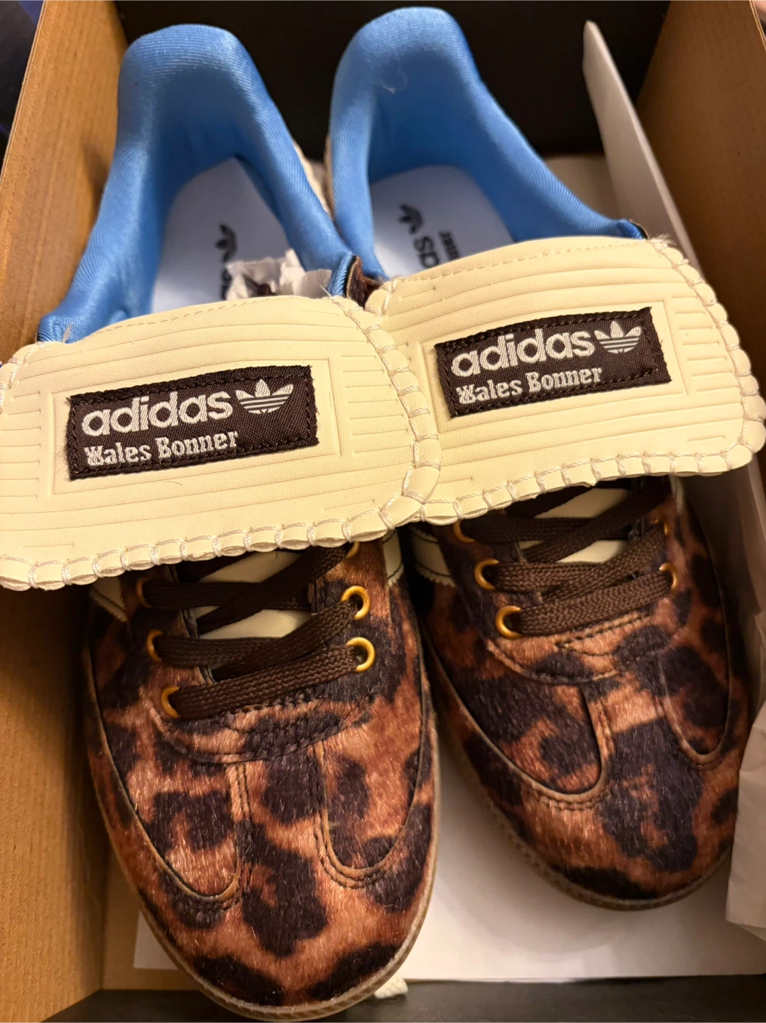 Adidas Wales Bonner Leopard Print Samba Sneakers