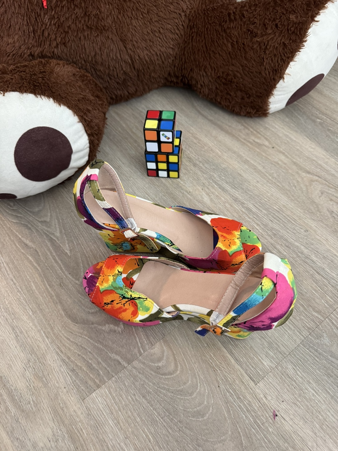 Floral Print Wedge Heels - photo 3