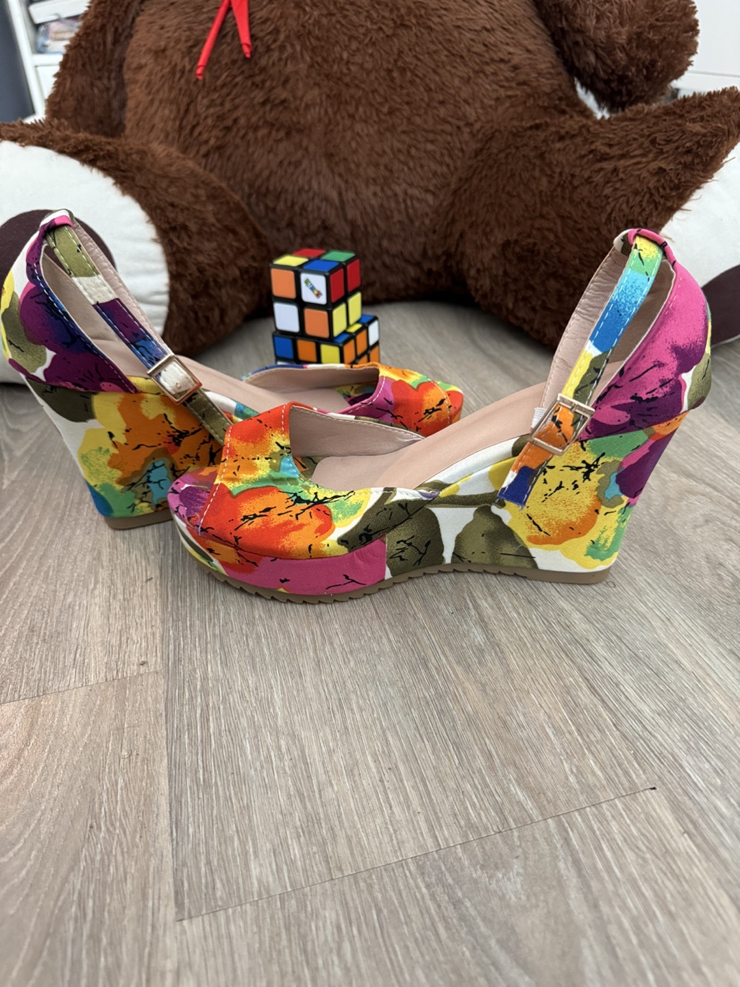 Floral Print Wedge Heels - photo 2