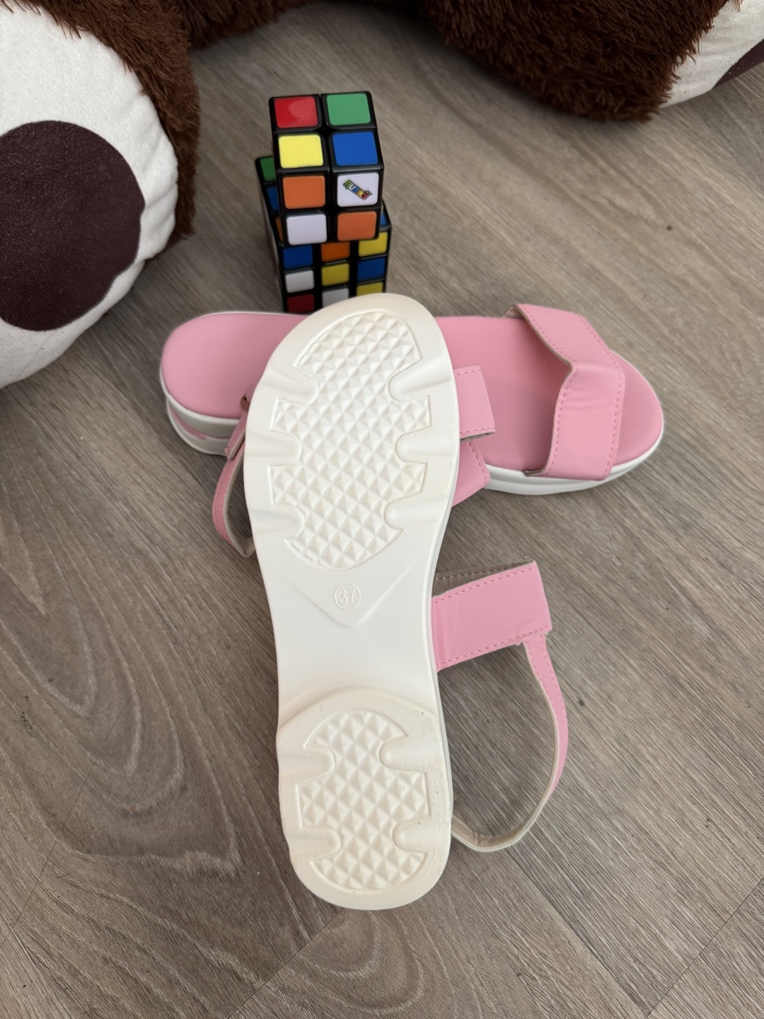 Pink Flat Sandals Size 37 - photo 4