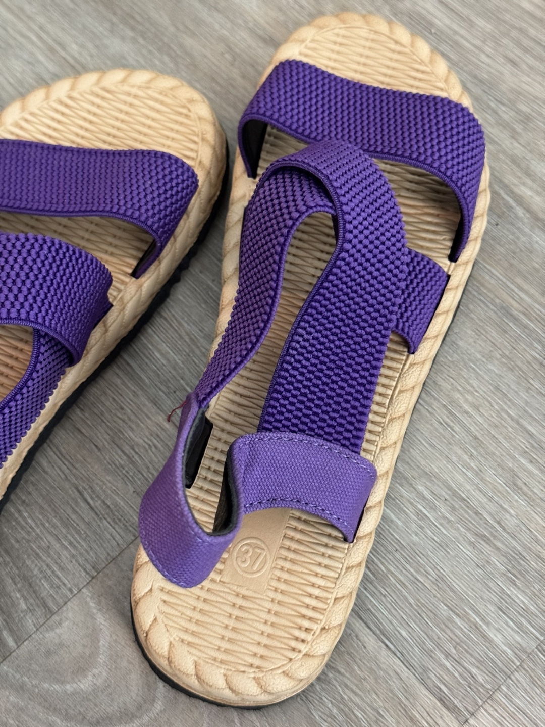 Purple Strappy Sandals Size 37 - photo 4