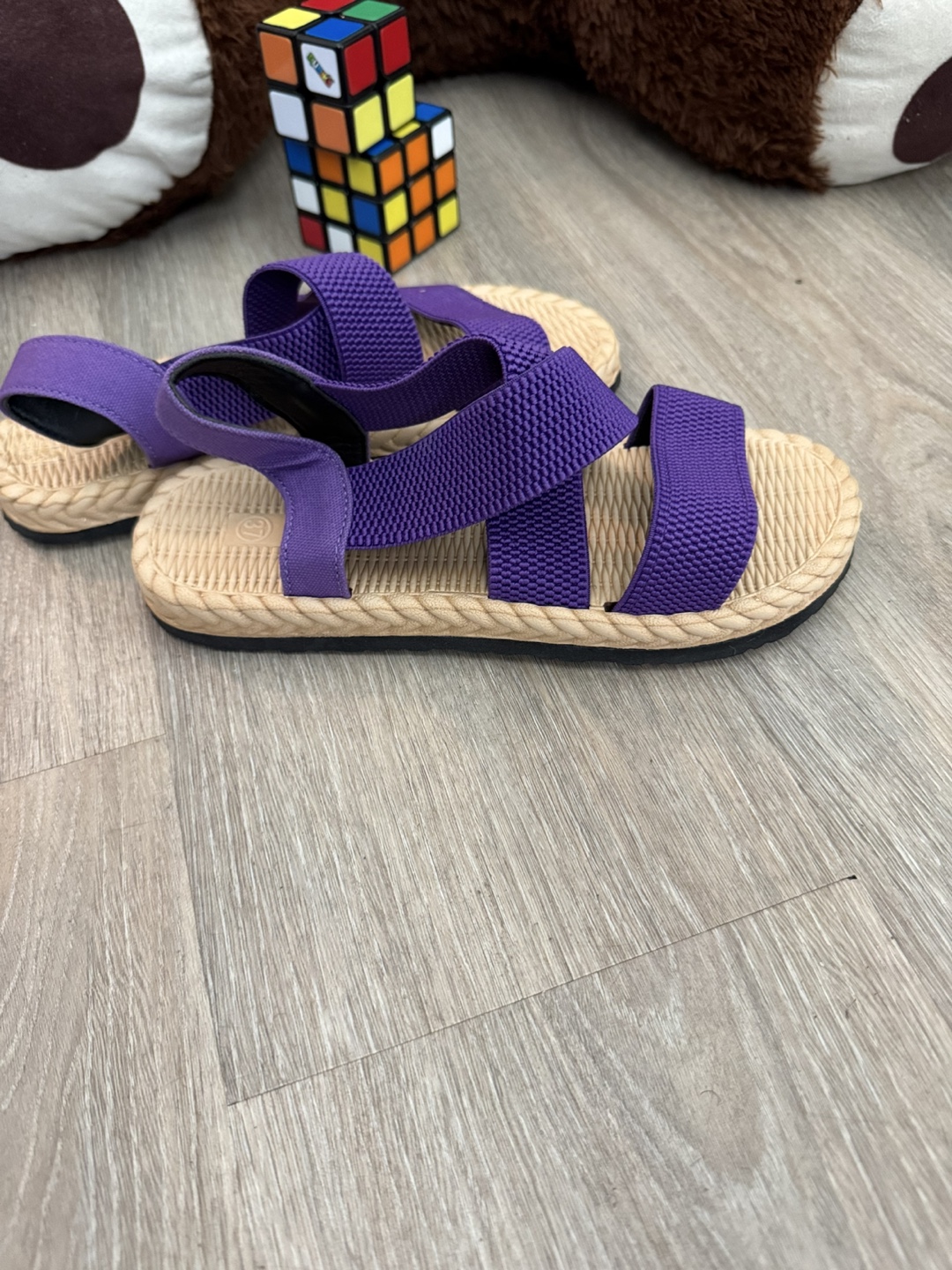 Purple Strappy Sandals Size 37 - photo 3