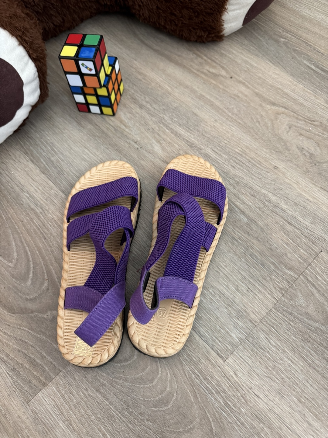 Purple Strappy Sandals Size 37 - photo 5