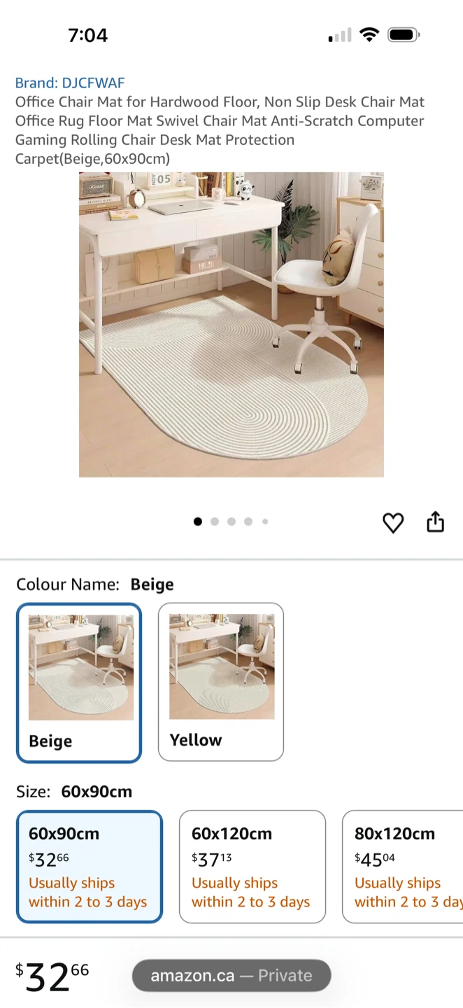 Brand new Office Chair Mat 60x90cm
