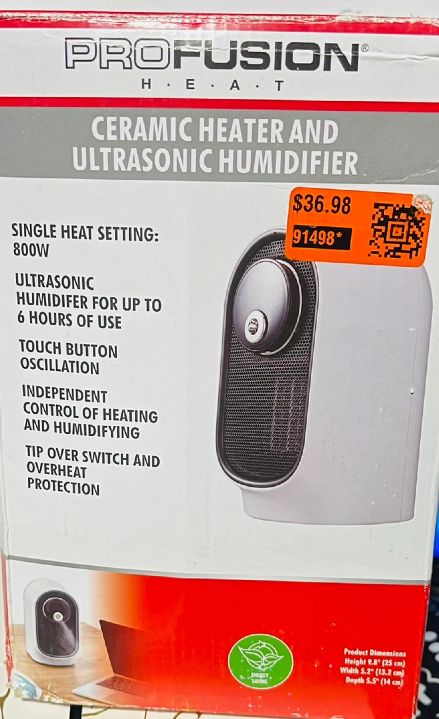 Profusion Ceramic Heater and Ultrasonic Humidifier