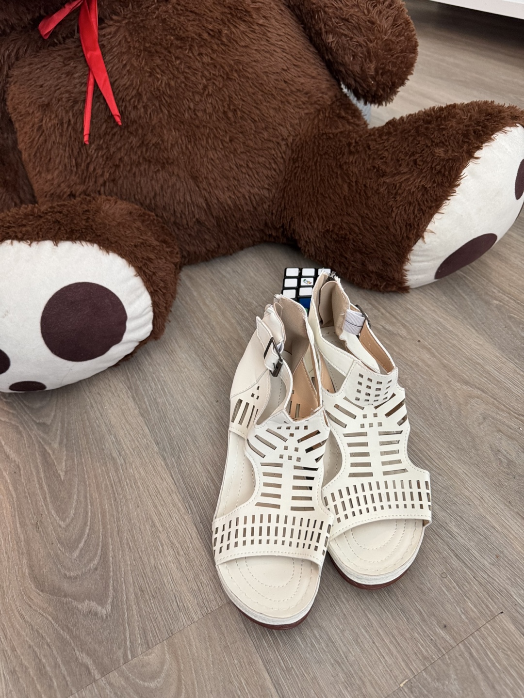 White Open-Toe Heeled Sandals size 37 - photo 2