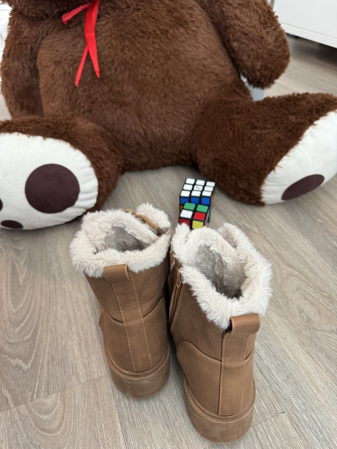 Girls Brown Winter Boots with Fur Lining size 36 - photo 3