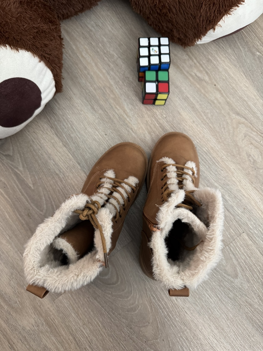 Girls Brown Winter Boots with Fur Lining size 36 - photo 5
